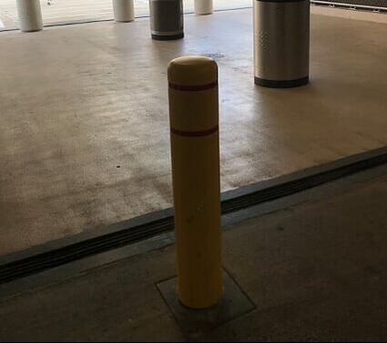 Bollards installed in your parking lot in Dallas, Texas